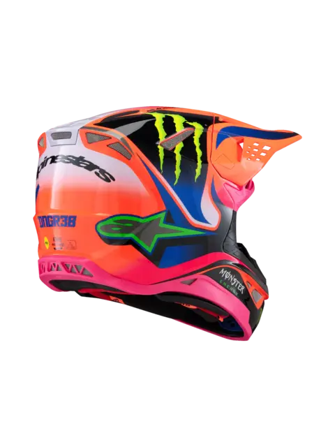 Alpinestars S-M10 Crosshjelm XS Oransj/Lilla/Monster 