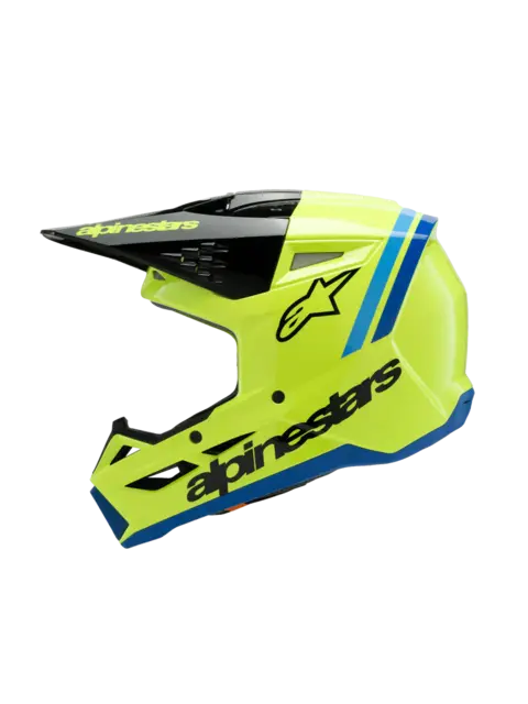 Alpinestars SM3 Radium Crosshjelm L Sort/Blå/Gul - Barn 