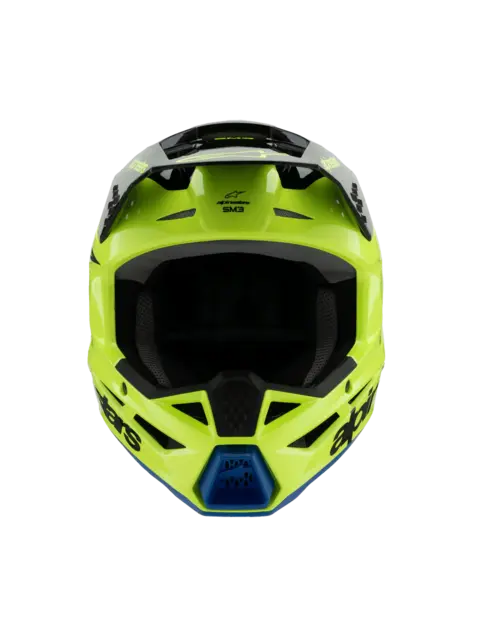 Alpinestars SM3 Radium Crosshjelm L Sort/Blå/Gul - Barn 