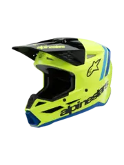 Alpinestars SM3 Radium Crosshjelm L Sort/Bl&#229;/Gul - Barn