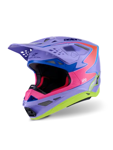 Alpinestars S-M10 MIPS Crosshjelm Lilla XS 
