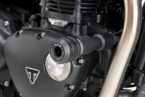 Puig Vintage Frame Sliders | Black | Tr iumph Bonneville Bobber 2017&gt;