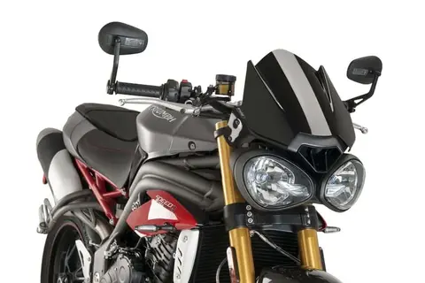 Puig Sport Screen | Black (Opaque) | Tr iumph Speed Triple 1050 2016&gt;2020