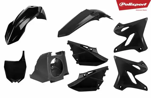 Polisport Plastikk Restyle Kit Svart. Yz 125/250 02-20 