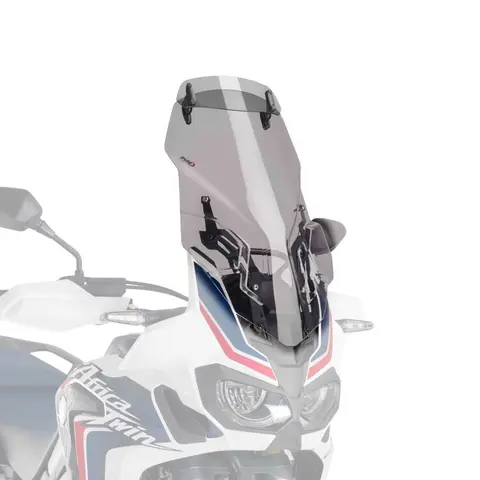 Puig Touring Screen with Visor and Supp ort | Light Smoke | Honda CRF 1000 L Af