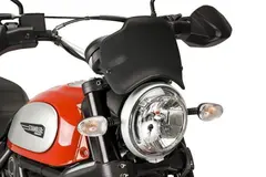 Puig Fly Screen | Carbon Look | Ducati Scrambler Cafe Racer 2015&gt;