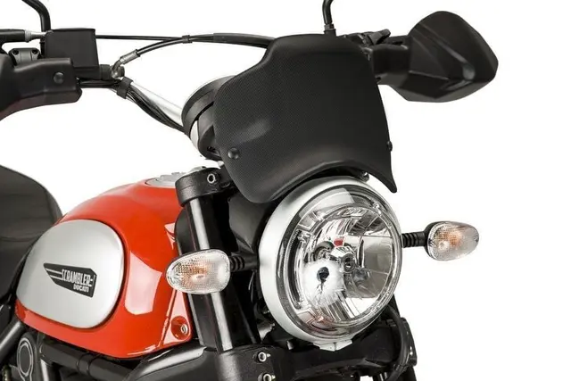 Puig Fly Screen | Carbon Look | Ducati Scrambler Cafe Racer 2015> 
