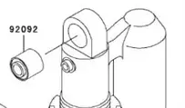 &#216;vre Bakdemper-Foring / Bushing-Rubber K