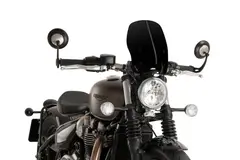Puig Touring Screen | Black (Opaque) | Triumph Bonneville Bobber 2017&gt;2021