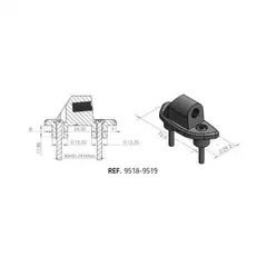 Puig Mirror Adaptor Right Side | Black | BMW F800 GT 2017&gt;