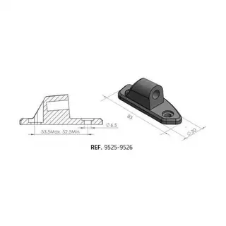 Puig Mirror Adaptor Right Side | Black | Suzuki GSXR 125 2017>