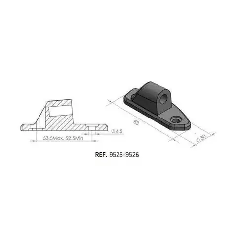 Puig Mirror Adaptor Left Side | Black | Suzuki GSXR 125 2017&gt;
