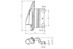 Puig Mirror Adaptor Left Side | Black | Kymco AK 550 2017&gt;