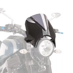 Puig Retrovision Nose Fairing | Black w ith Light Smoke Screen | Yamaha XSR 700