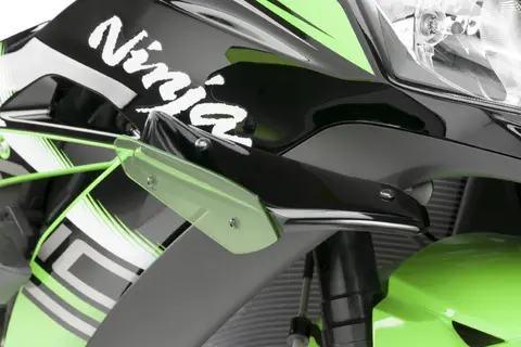 Puig Side Downforce Spoilers | Black/Gr een | Kawasaki ZX10-R 2011&gt;