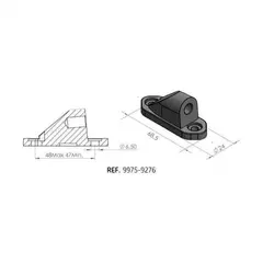 Puig Mirror Adaptor Left or Right Side | Black | Kawasaki Ninja 125 2019&gt;
