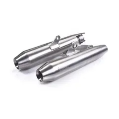 BRUSHED VANCE &amp; HINES STAINLESS STEEL Street Twin