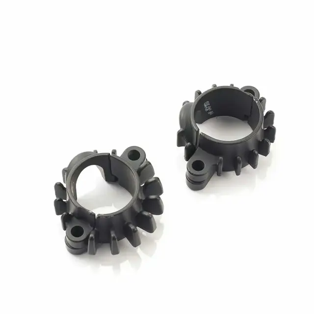 SMALL FINNED HEADER RINGS - BLACK 