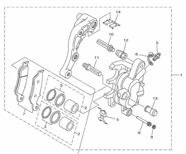 Yamaha Bremsekaliper Foran 