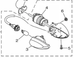 Blinklys Venstre foran YZFR125 2019-2021