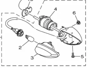 Blinklys Venstre foran YZFR125 2019-2021