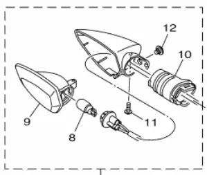 Blinklys H&#248;yre Foran YZF-R125 2019-2021