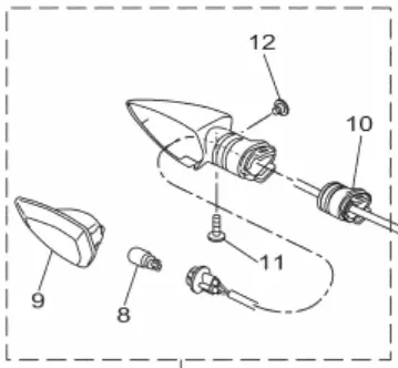 h&#248;yre blinklys foran MT-125 2020-2024