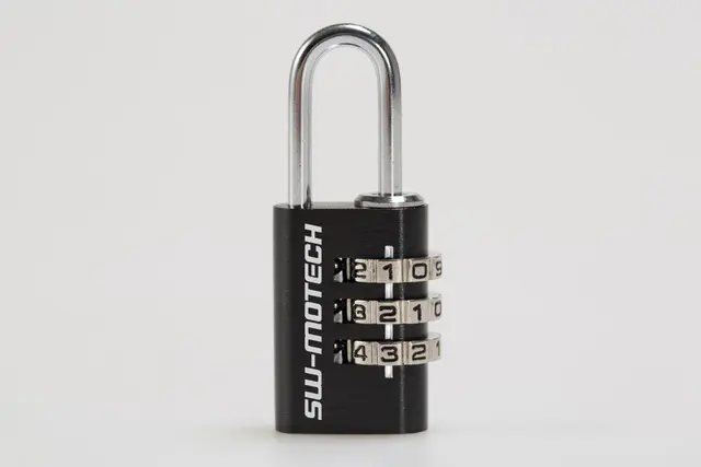 Sw-Motech Lock for motorcycle luggage Black. Combination lock. 