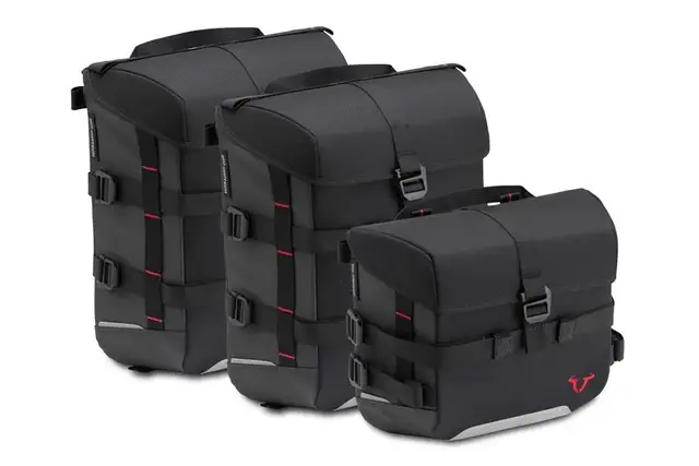 Sw-Motech SysBag 15/15/10 set Black/Anthracite. Incl. lashing straps. 