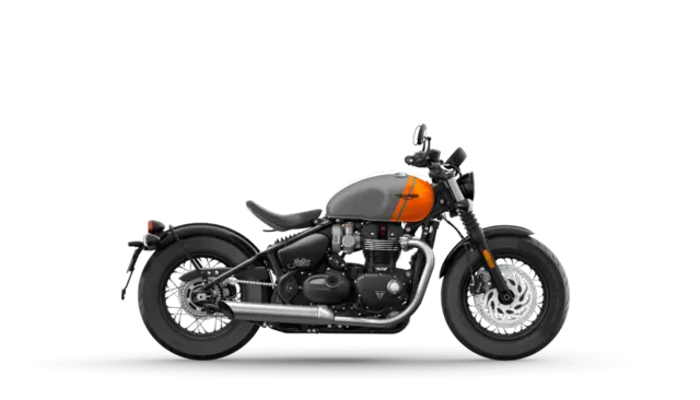 Triumph Bonneville Bobber 2025 Matt Graphite/Matt Baja Orange 