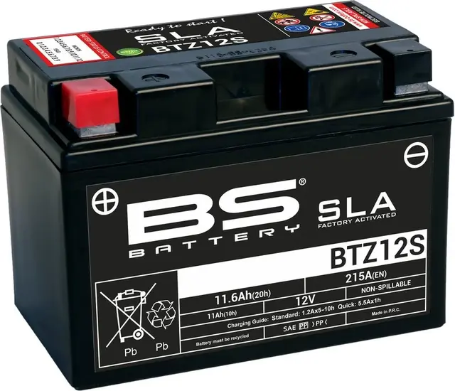 BS Battery BTZ12S Vedlikeholdsfritt og klart til bruk 