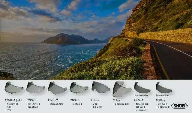 Shoei CNS3 Mørkt Sotet Visir Sheoi Neotec 2 