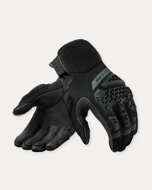 REV'IT! Sand 5 Hansker Sort XL Ventilerte, korte adventurehansker 