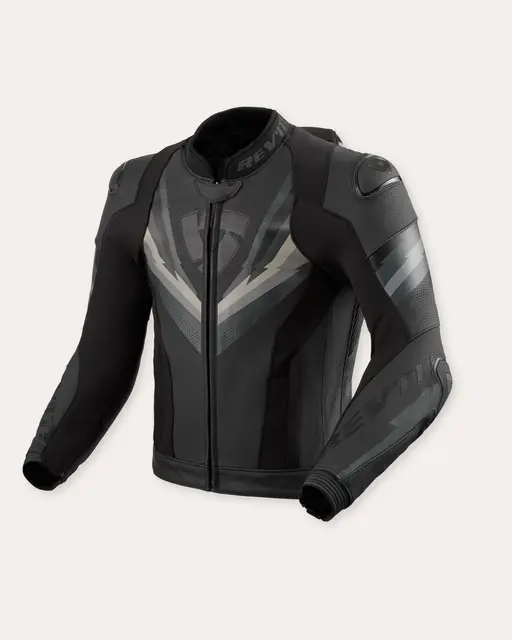 REV'IT! Quantum 3 Pro Jakke Sort 50 Sporty skinnjakke for bane og gate 