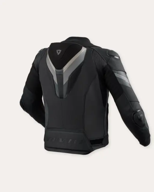REV'IT! Quantum 3 Pro Jakke Sort 52 Sporty skinnjakke for bane og gate 