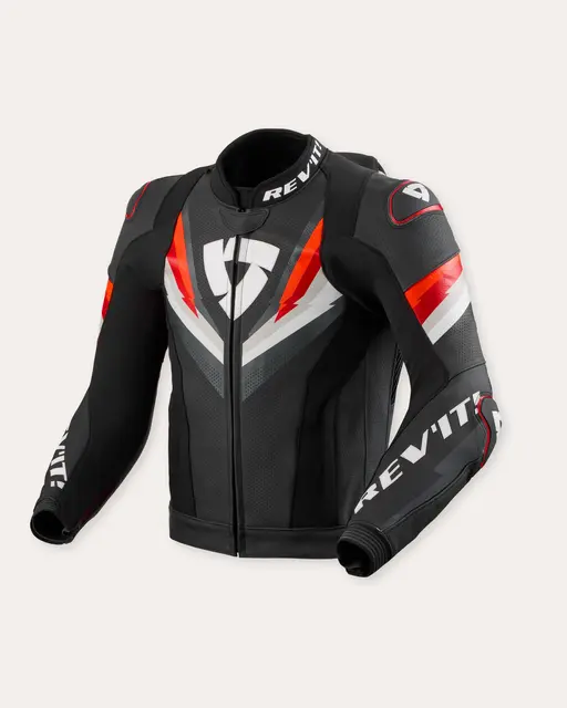 REV'IT! Quantum 3 Pro Jakke Rød/Sort 46 Sporty skinnjakke for bane og gate 