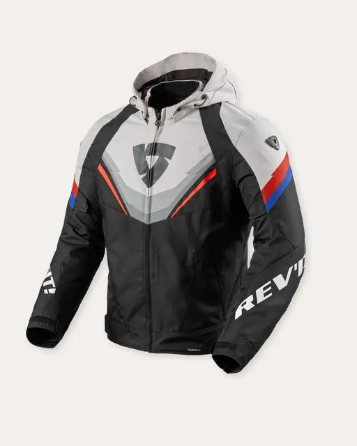 REV'IT! Quantum 3 H2O Jakke Black/si S Vanntett hettejakke 