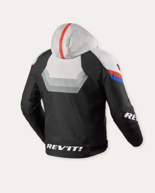 REV'IT! Quantum 3 H2O Jakke Black/si S Vanntett hettejakke 