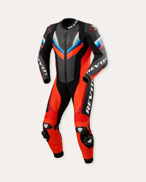 REV'IT! Quantum 3 Skinndress Sort/rød 52 Heldress 