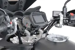 Sw-Motech GPS mount with handlebar clamp For 1" (Ø 25,4 mm) handlebar. Silver.