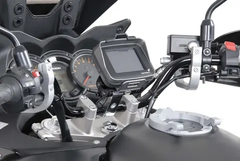 GPS mount with handlebar clamp For Ø 28 mm handlebar. Vibration-damped.