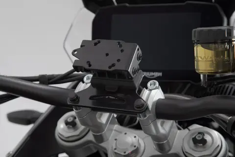 Sw-Motech GPS mount for handlebar Black. Honda / Suzuki / Triumph models.