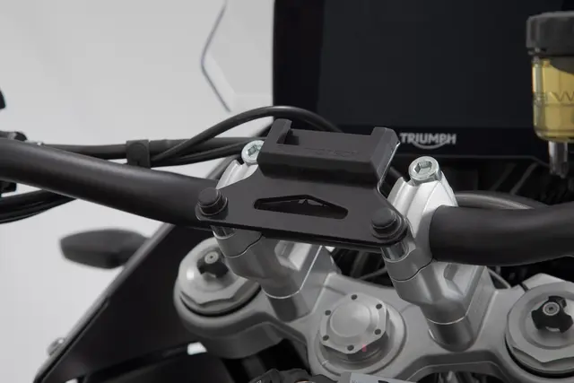 Sw-Motech GPS mount for handlebar Black. Honda / Suzuki / Triumph models. 