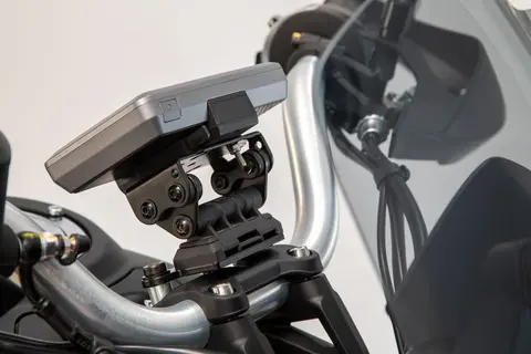 Sw-Motech GPS mount for handlebar Black. Moto Guzzi V85 TT (19-).
