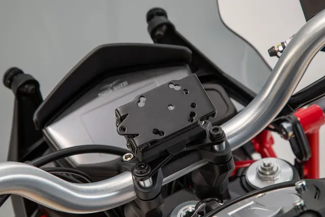Sw-Motech GPS mount for handlebar Black. Moto Guzzi V85 TT (19-). 