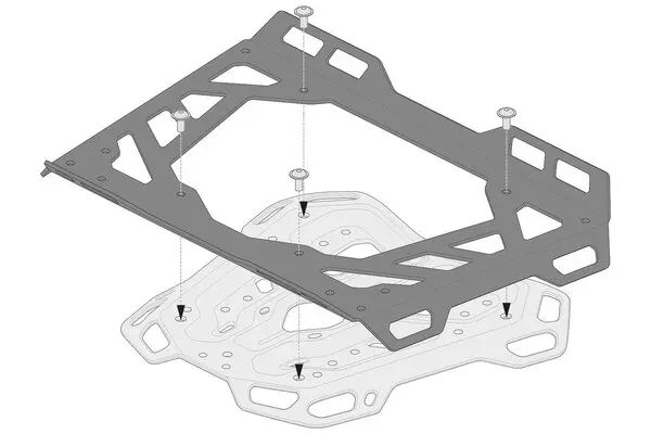 Sw-Motech Extension for ADVENTURE-RACK 45x30 cm. Aluminum. Svart. 