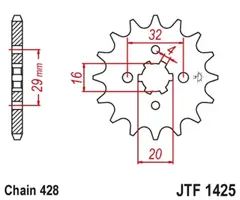JT Sprockets Framdrev 15T