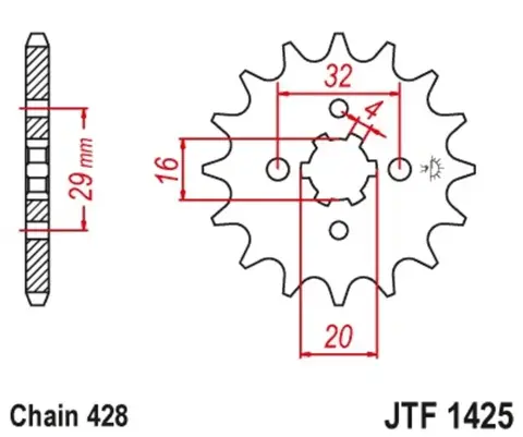 JT Sprockets Framdrev 15T