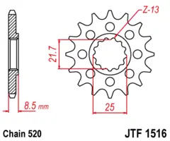 JT Framdrev 16T 520