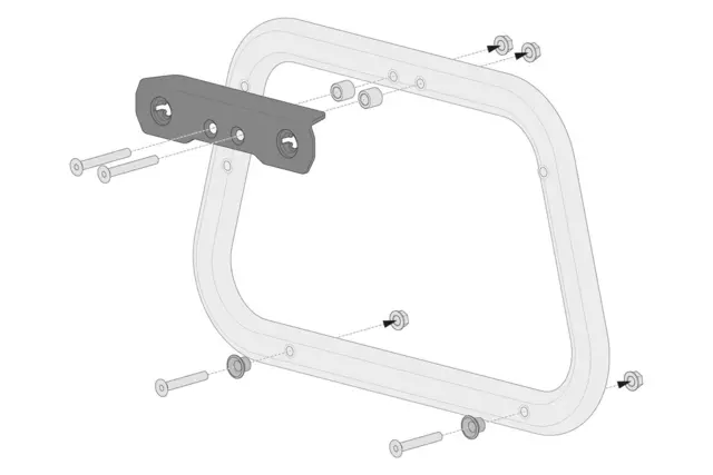 Sw-Motech Adapter kit for PRO/EVO side c For Givi Trekker Dolomiti. For 2 side ca 